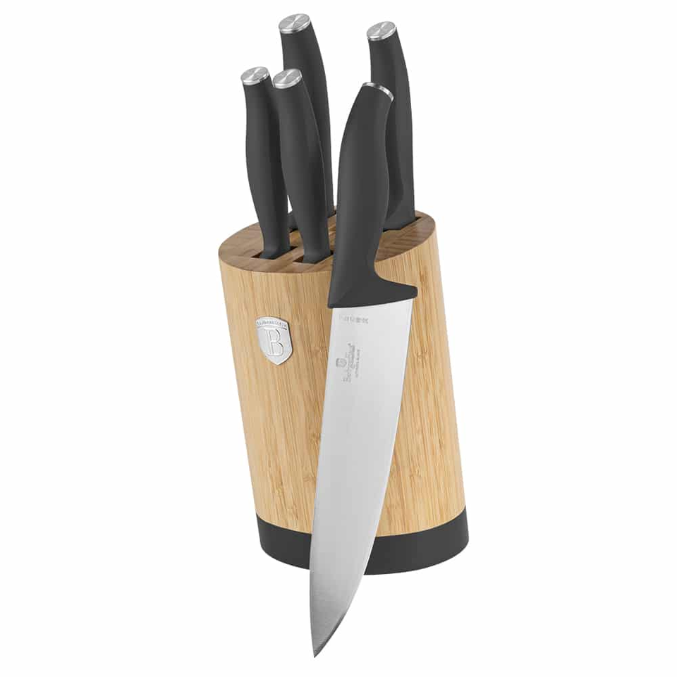6 pcs knife set with BAMBOO stand Berlinger Haus BH 2672