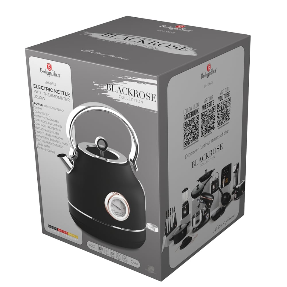 Electric kettle with thermometer Berlinger Haus BH 9513