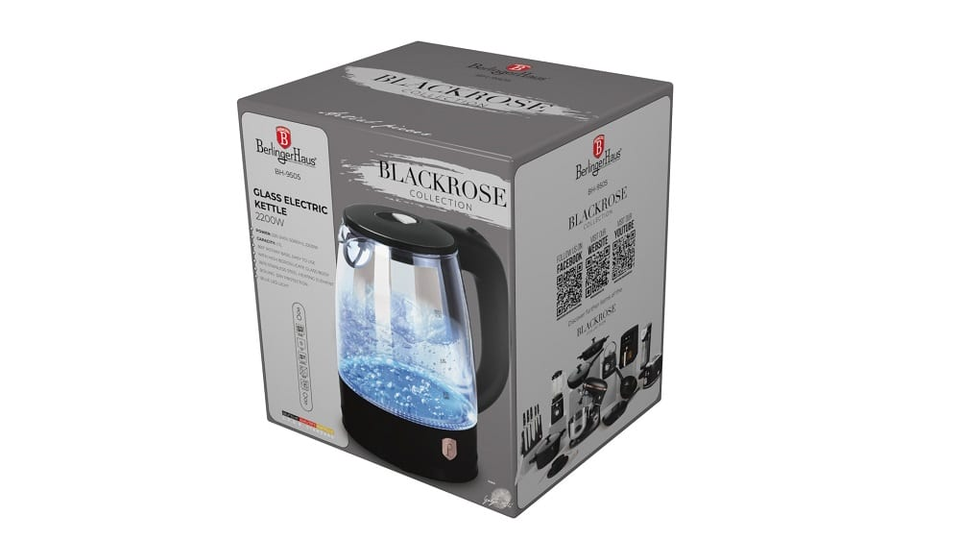Electric glass kettle Berlinger Haus BH9505 Black Rose
