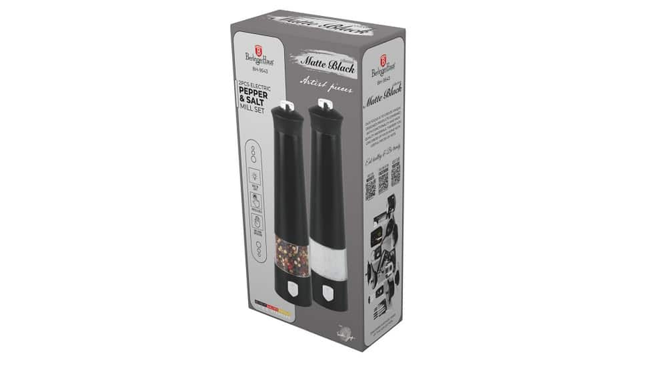 Electric mill, 2 pcs set Berlinger Haus BH9543 Black