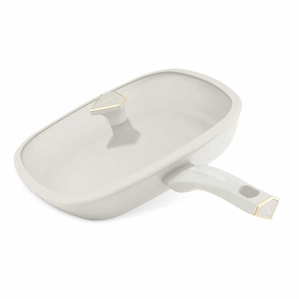 Grill Pan with Lid 28 cm Matte Cream Gold – Berlinger Haus FTV0065