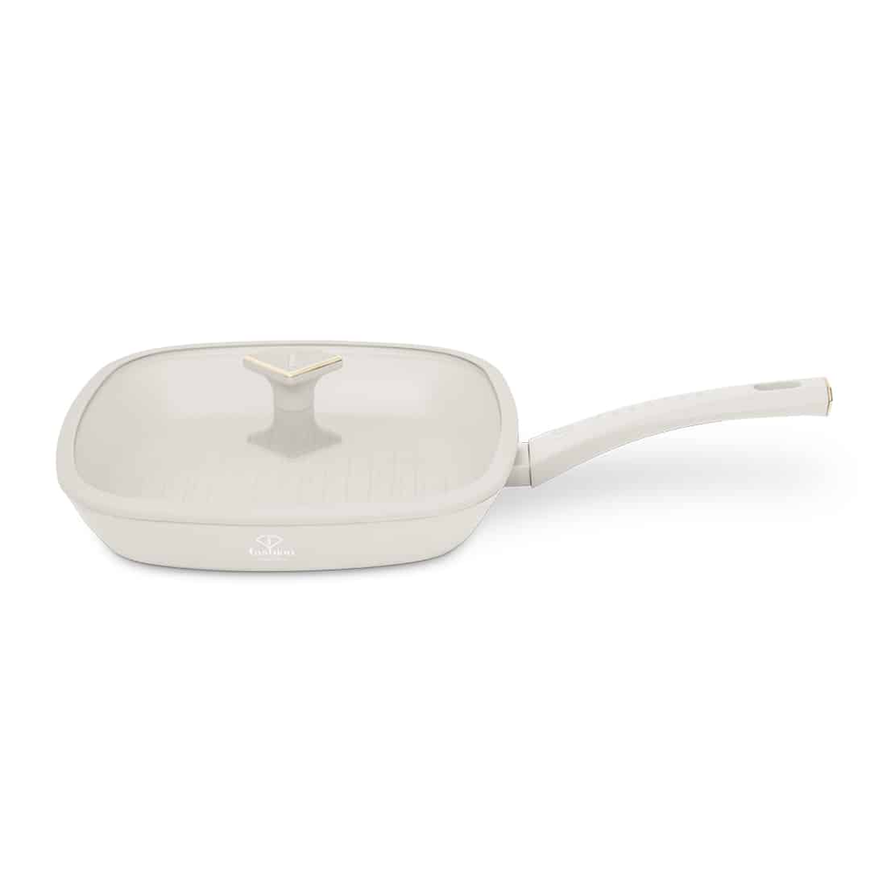 Grill Pan with Lid 28 cm Matte Cream Gold – Berlinger Haus FTV0065
