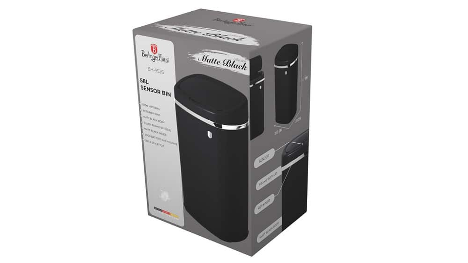 Sensor bin, 58 L Berlinger Haus BH9526 Black