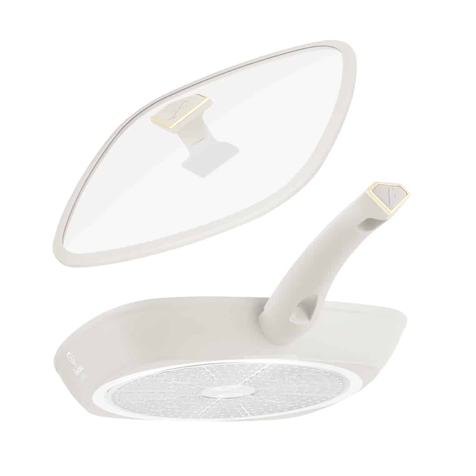 Grill Pan with Lid 28 cm Matte Cream Gold – Berlinger Haus FTV0065
