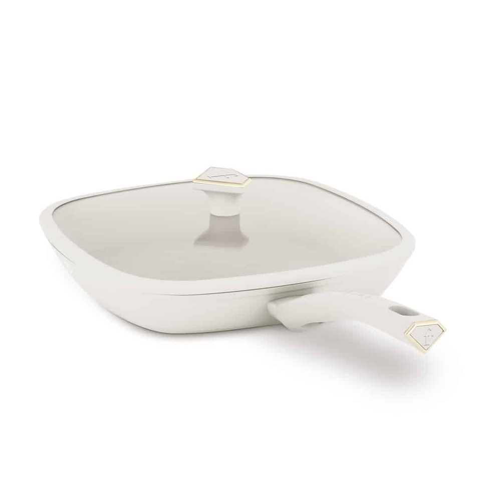 Grill Pan with Lid 28 cm Matte Cream Gold – Berlinger Haus FTV0065