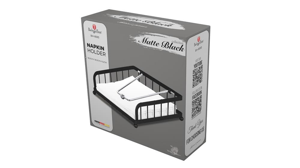 Napkin holder Berlinger Haus BH8593 Black