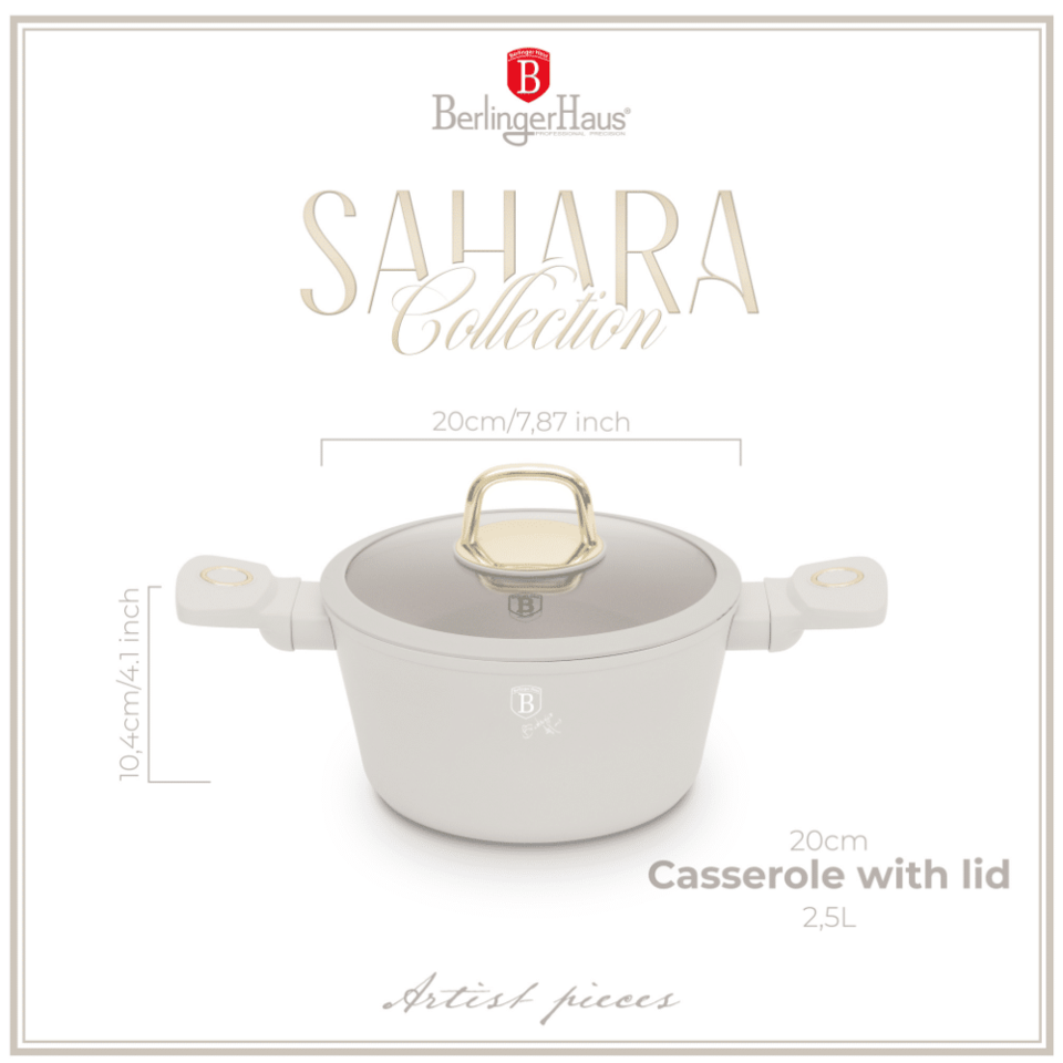 Casserole with lid,20 cm Berlinger Haus BH8070 Sahara