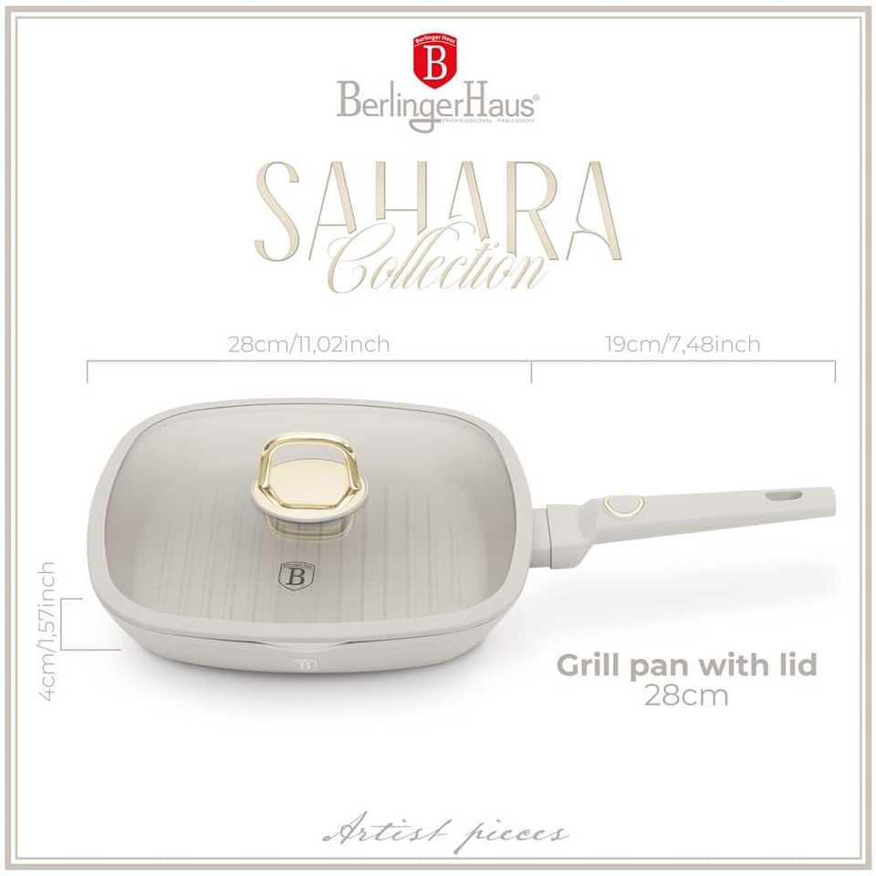 Grill pan with lid, 28 cm Berlinger Haus BH8067 Sahara
