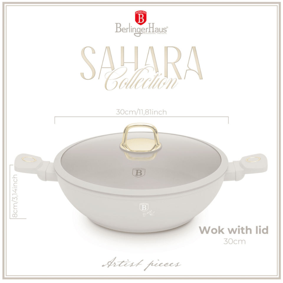 Casserole Wok with lid Berlinger Haus BH8065 Sahara
