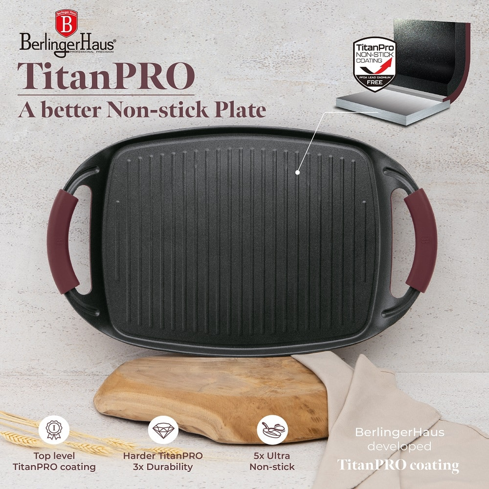 Grill plate, 47 cm Berlinger Haus BH 8047 Leonardo