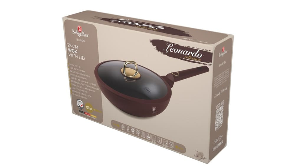Wok with lid Berlinger Haus BH 8034 Leonardo