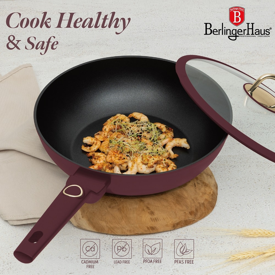 Wok with lid Berlinger Haus BH 8034 Leonardo