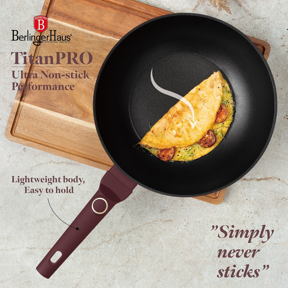 Wok with lid Berlinger Haus BH 8034 Leonardo