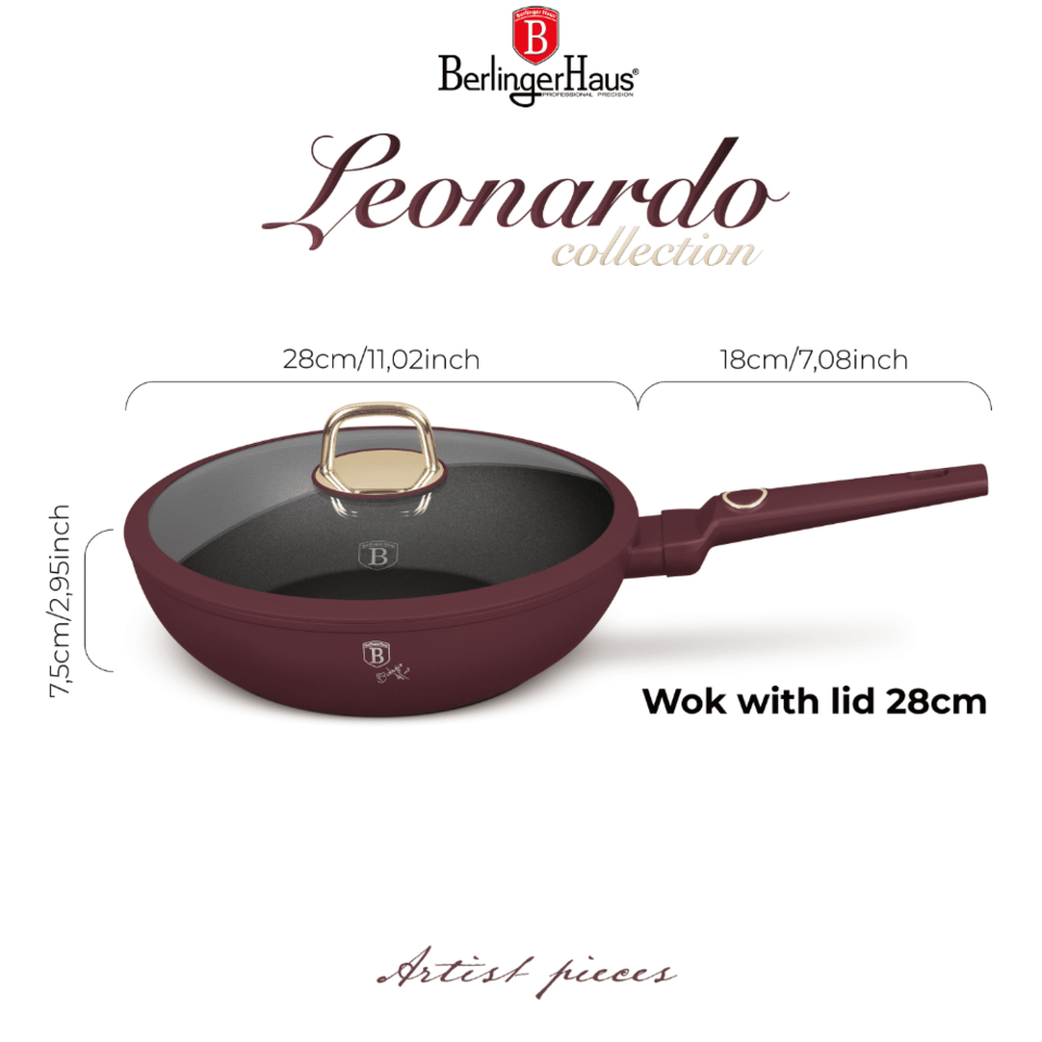 Wok with lid Berlinger Haus BH 8034 Leonardo