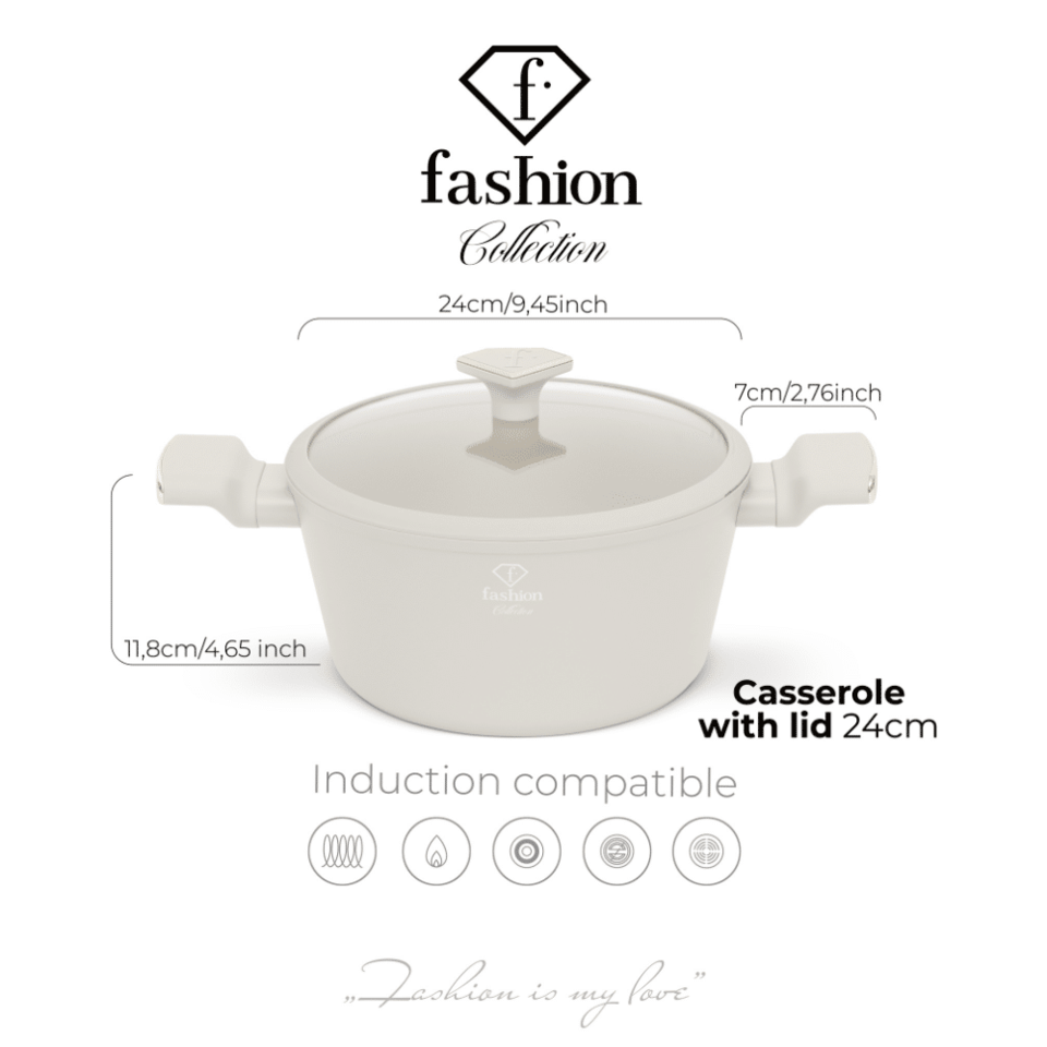 Casserole with Lid 24 cm 4.1L Fashion by Berlinger Haus FTV0069