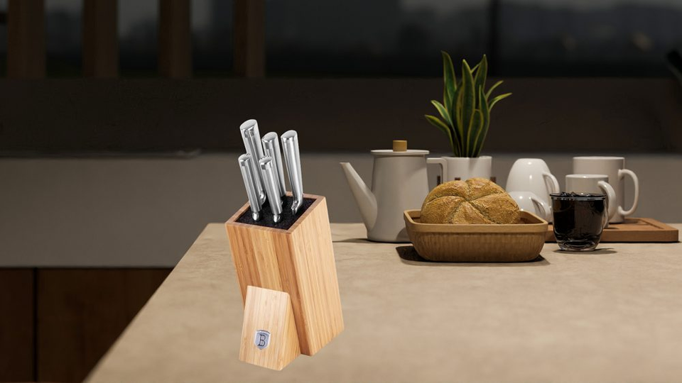 6 pcs knife set with BAMBOO stand Berlinger Haus BH2805