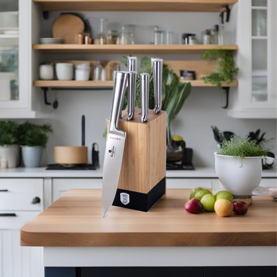 7 pcs knife set with BAMBOO stand Berlinger Haus BH 2804