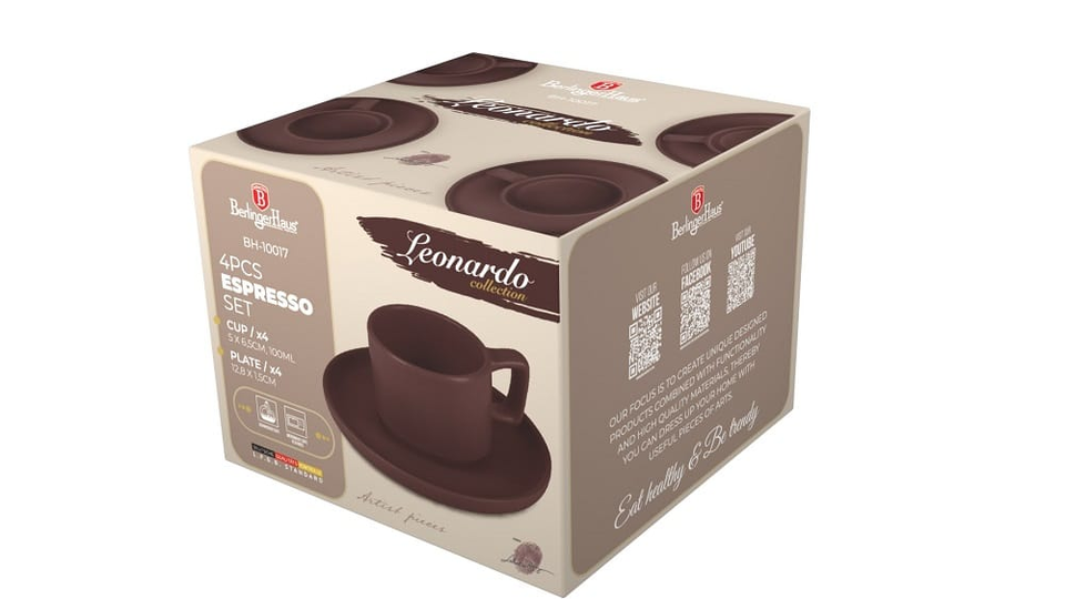 4+4 pcs espresso cup set Berlinger Haus BH10017 Leonardo