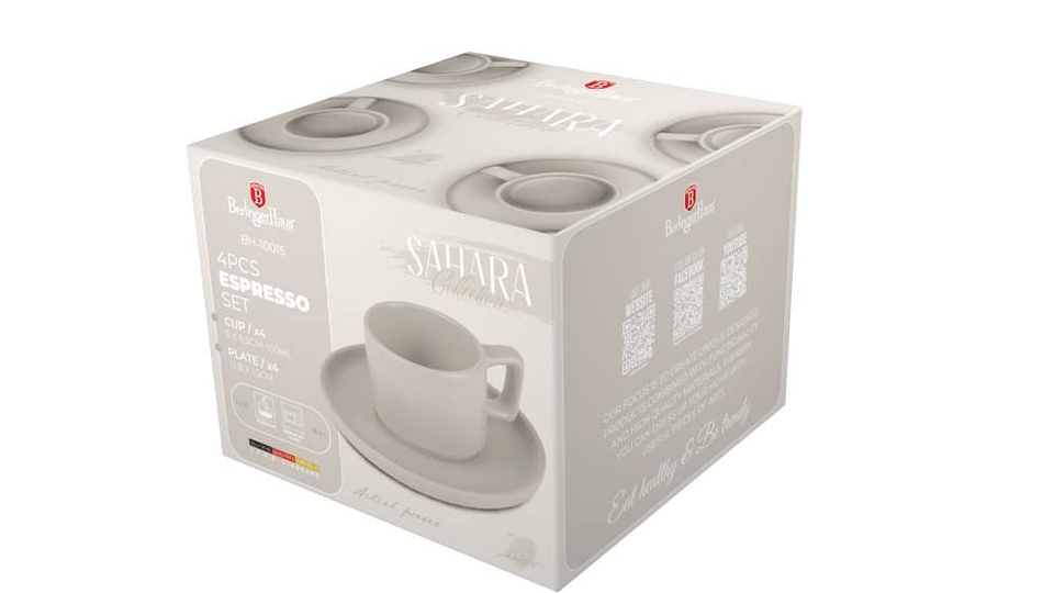 4+4 pcs espresso cup set Berlinger Haus BH 10015 Sahara