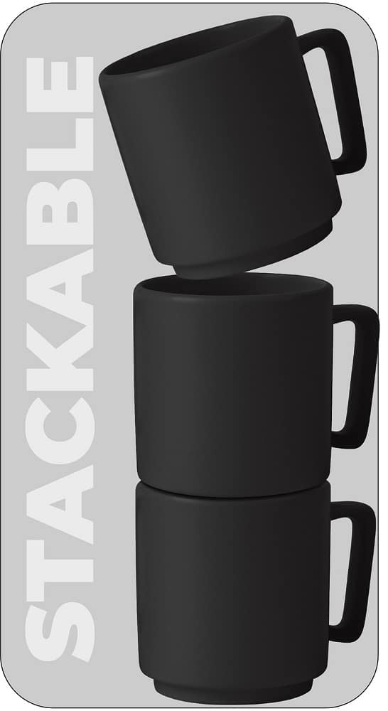 4 pcs mug set Berlinger Haus BH10014 Matte Black