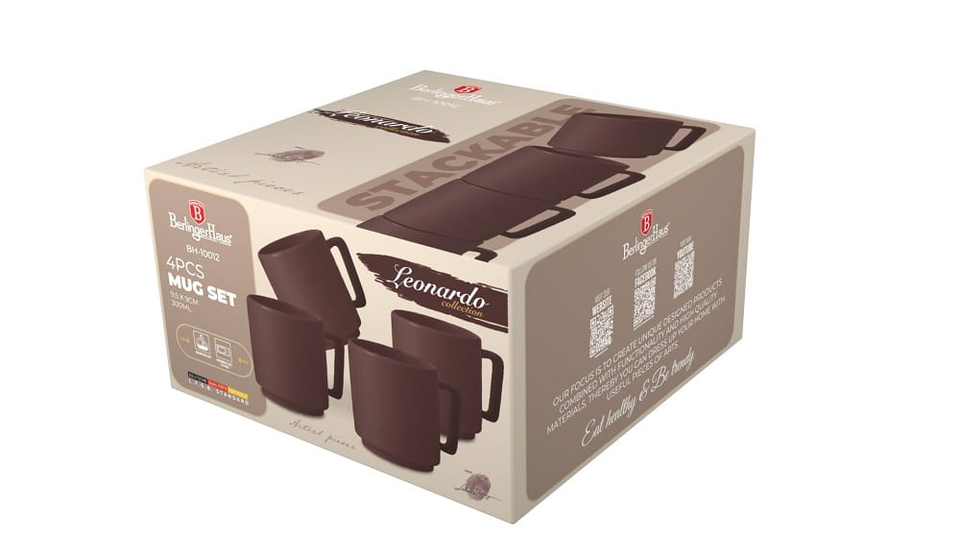 4 pcs mug set Berlinger Haus BH10012 Leonardo