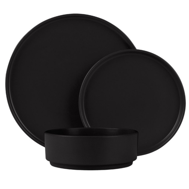18 pcs dinnerware Berlinger Haus BH 10009 Matte Black