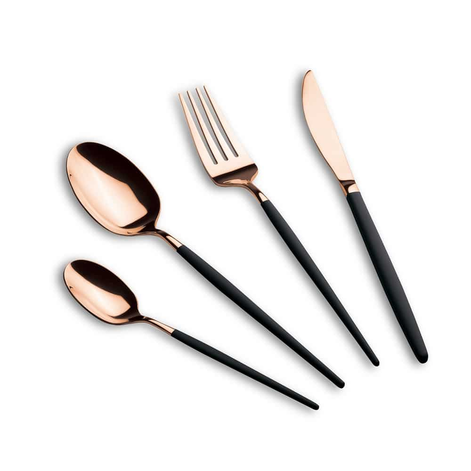 24 pcs cutlery set Berlinger Haus BH 3073 black/rose gold