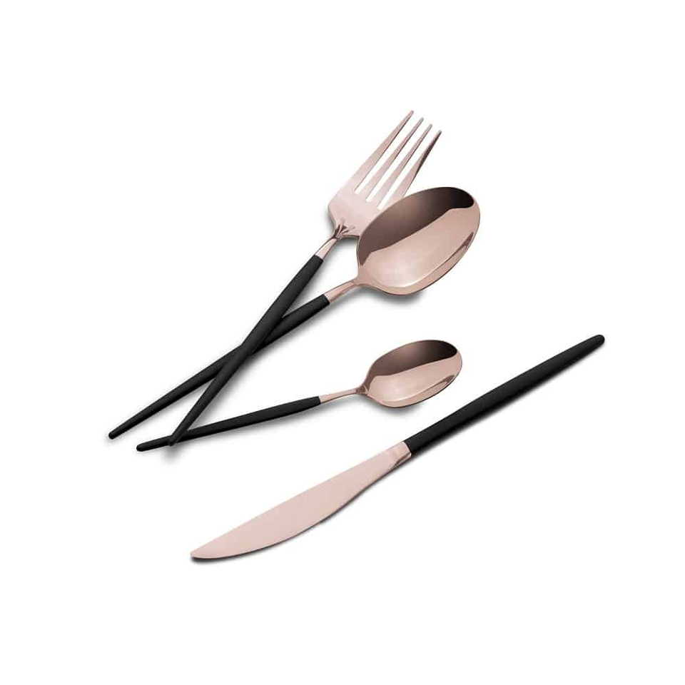 24 pcs cutlery set Berlinger Haus BH 3073 black/rose gold