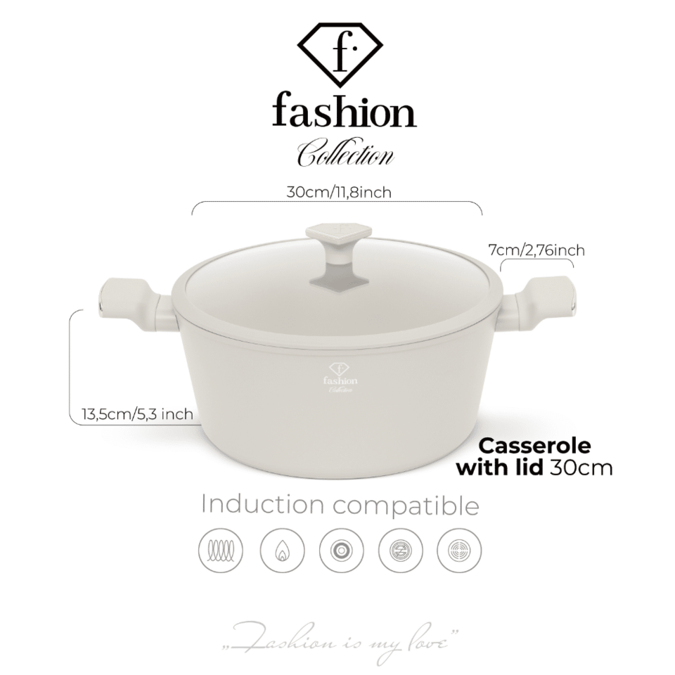 Large Casserole 30 cm 8L with Lid | Berlinger Haus FTV0071