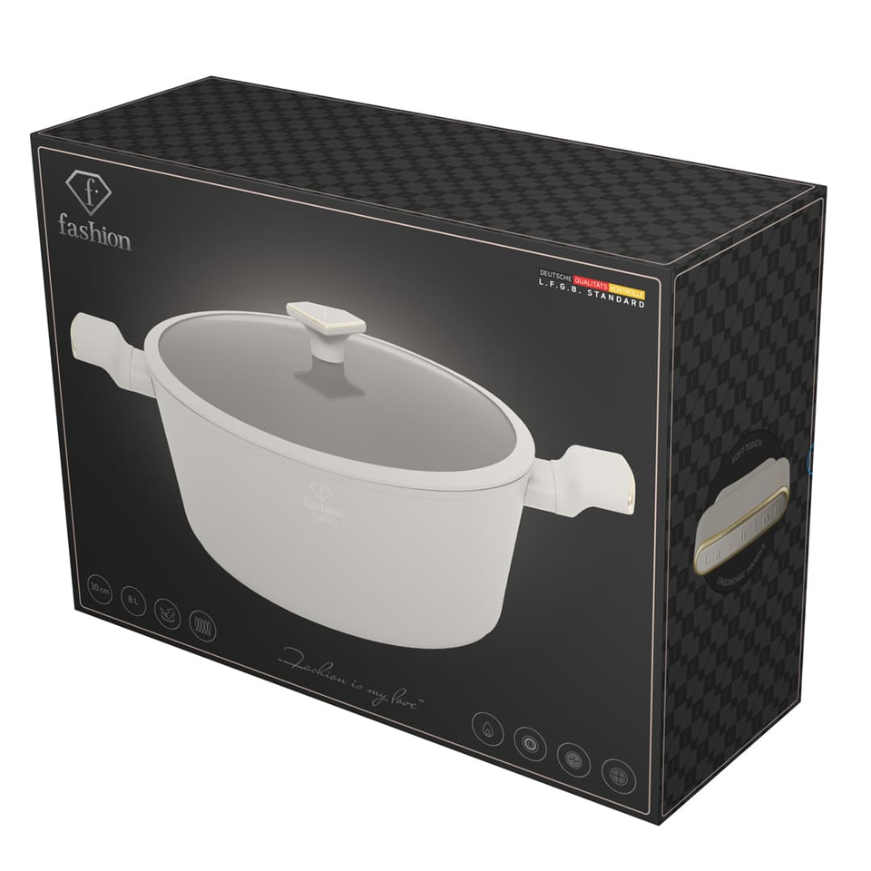 Large Casserole 30 cm 8L with Lid | Berlinger Haus FTV0071