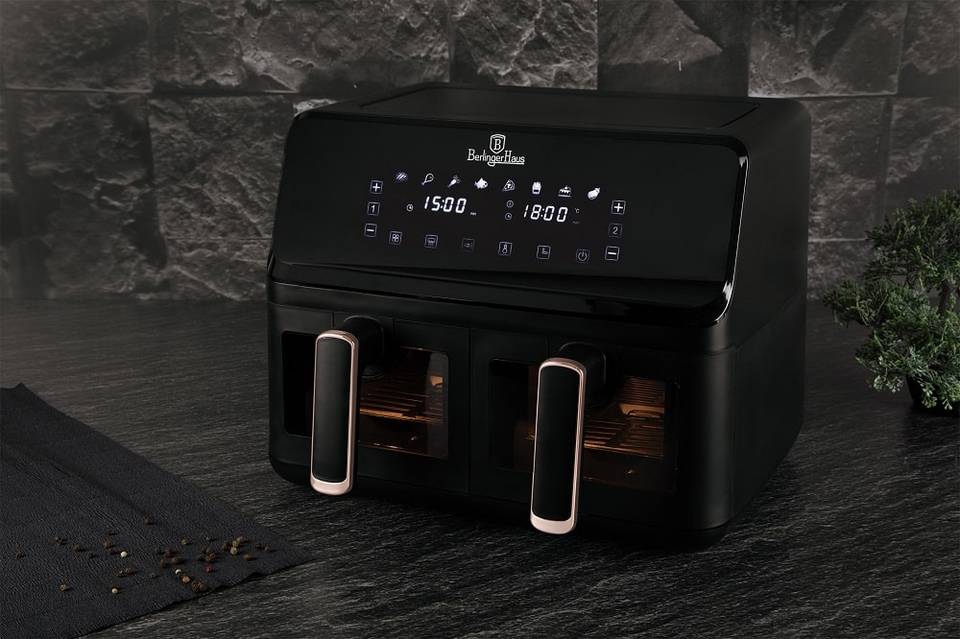 Dual basket air fryer, 4,1L+4,1L, Berlinger Haus BH9469