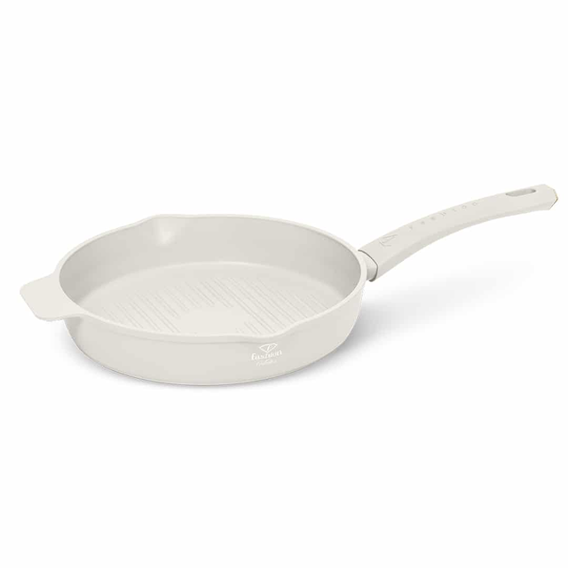 Round Grill Pan Ø26 cm FTV0074 – Matte Cream Gold | Berlinger Haus x FashionTV