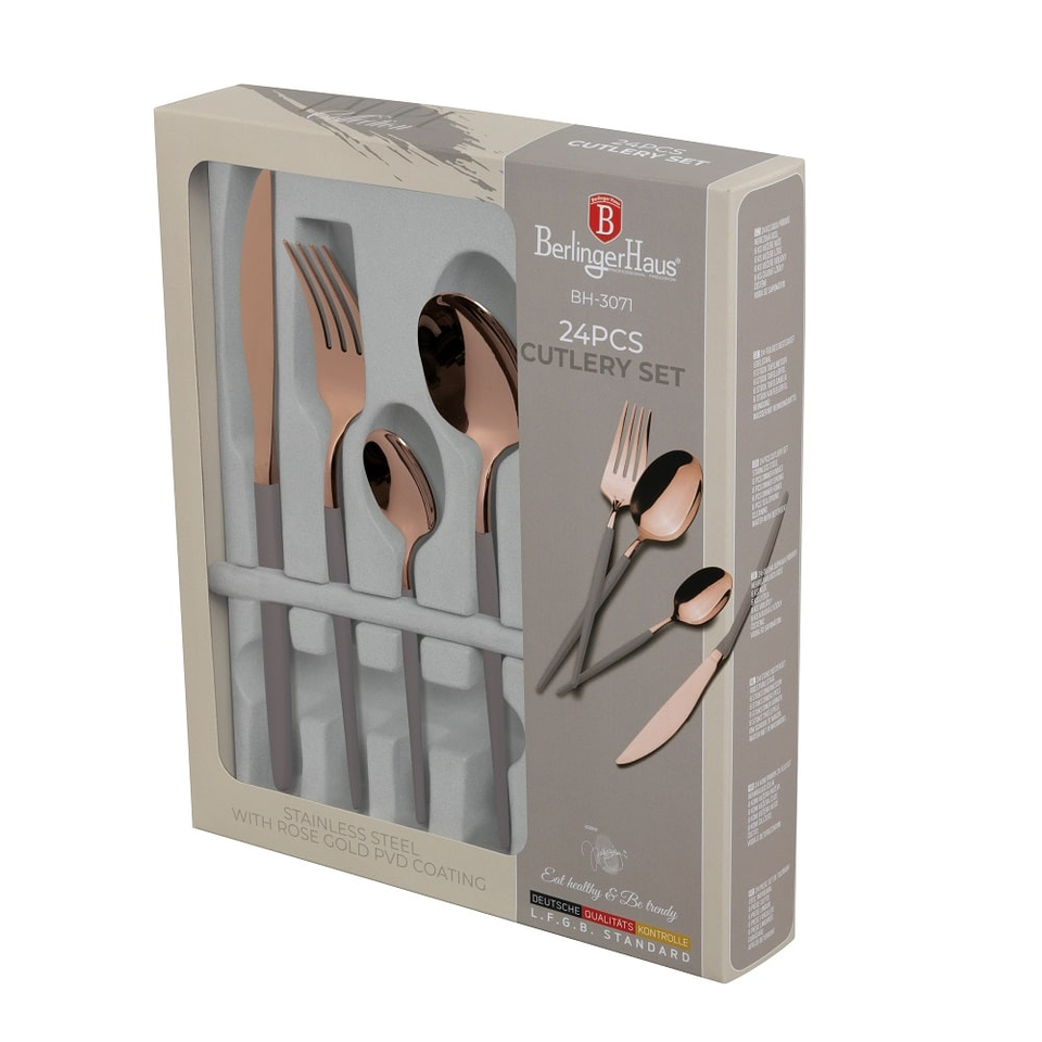 24 pcs cutlery set Berlinger Haus BH 3071 Taupe Collection