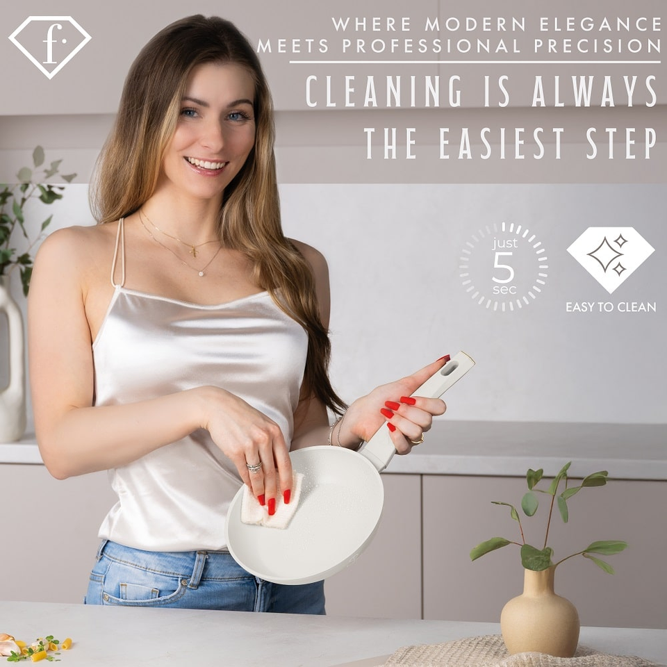 4-Piece Frypan Set FTV0076 – Matte Cream–Gold | Fashion by Berlinger Haus