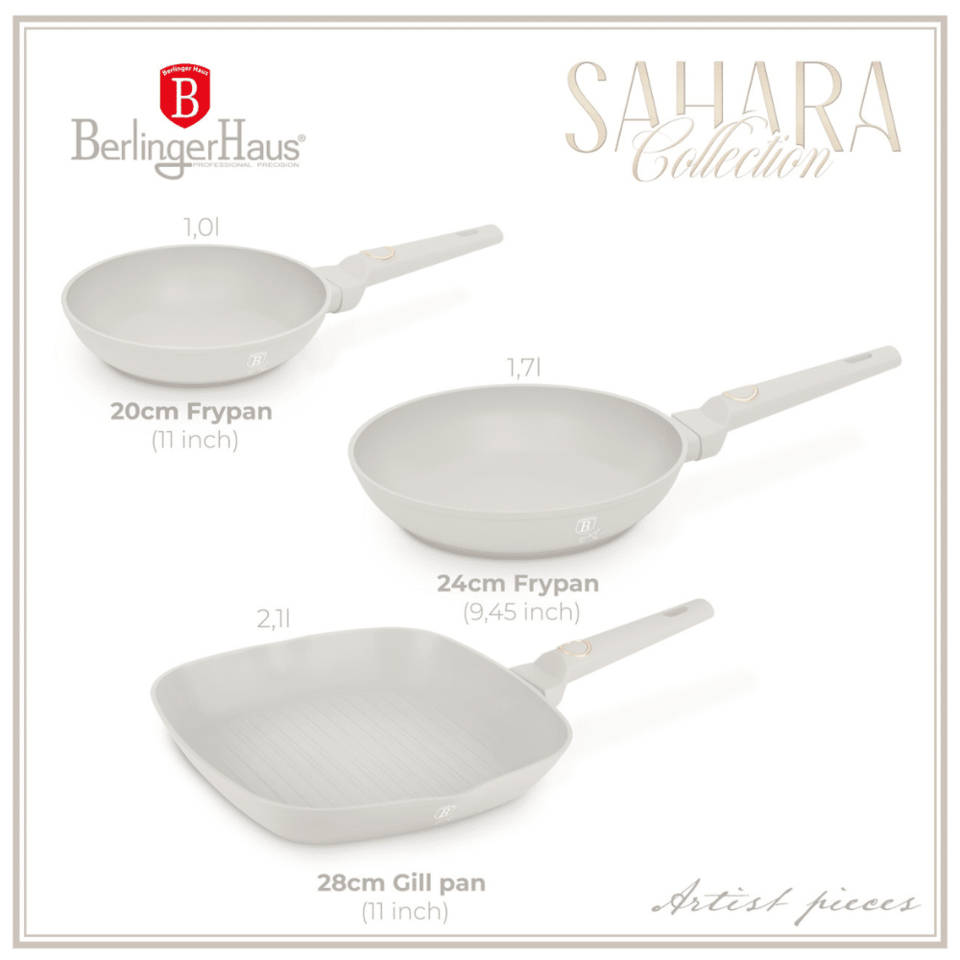 Сет от 3 тигана, Berlinger Haus, BH 8079, Sahara Collection