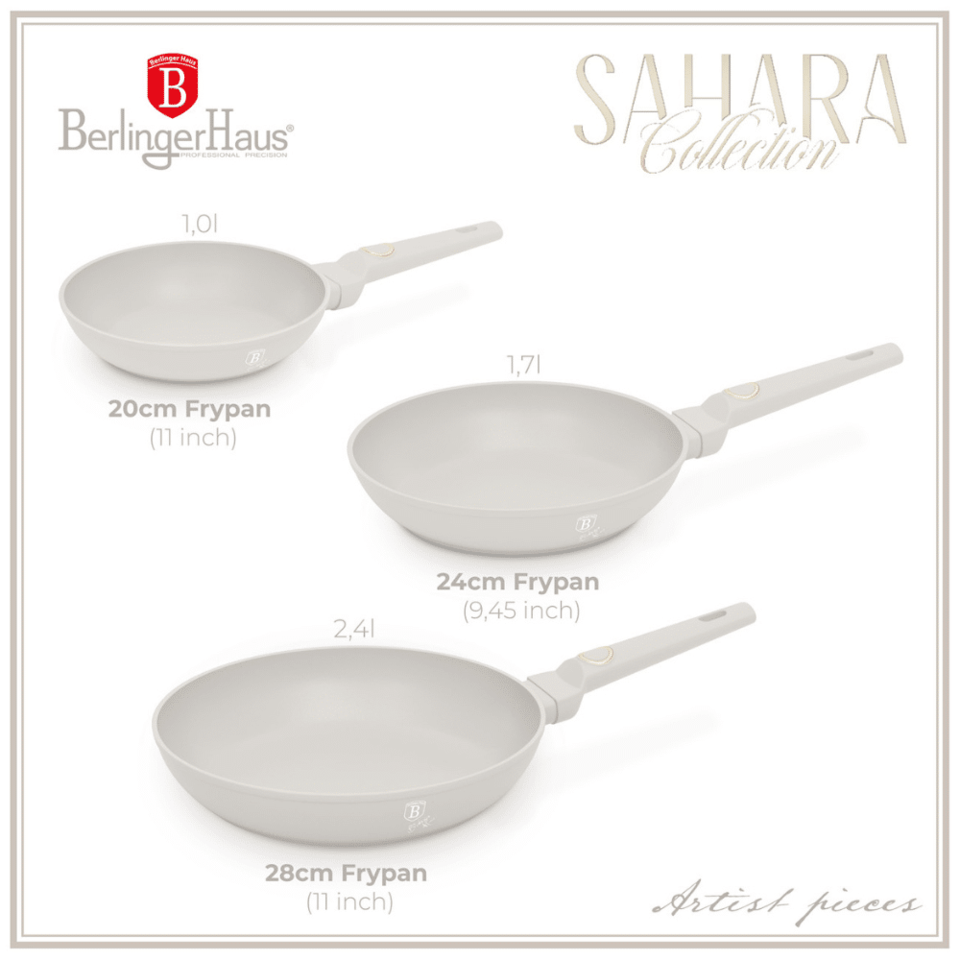 3 pcs frypan set Berlinger Haus BH 8078 Sahara Collection