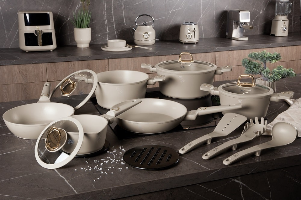 15 pcs Kitchen cookware set Berlinger Haus Sahara