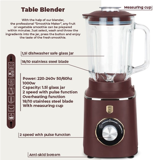 Table blender with 1,5 L Berlinger Haus BH 9494 Leonardo