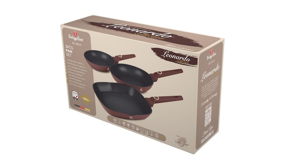 3pcs frypan set Berlinger Haus BH 8049 Leonardo