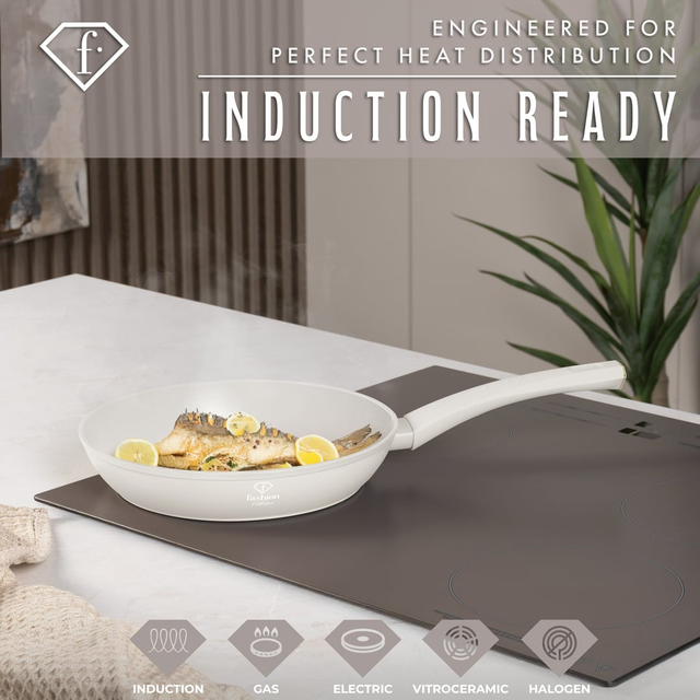 3-Piece Frypan Set FTV0079 – Matte Cream–Gold | Fashion by Berlinger Haus