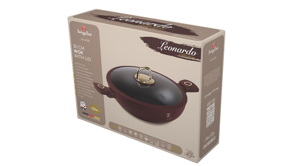 Casserole Wok with lid,30 cm Berlinger Haus BH8035 Leonardo