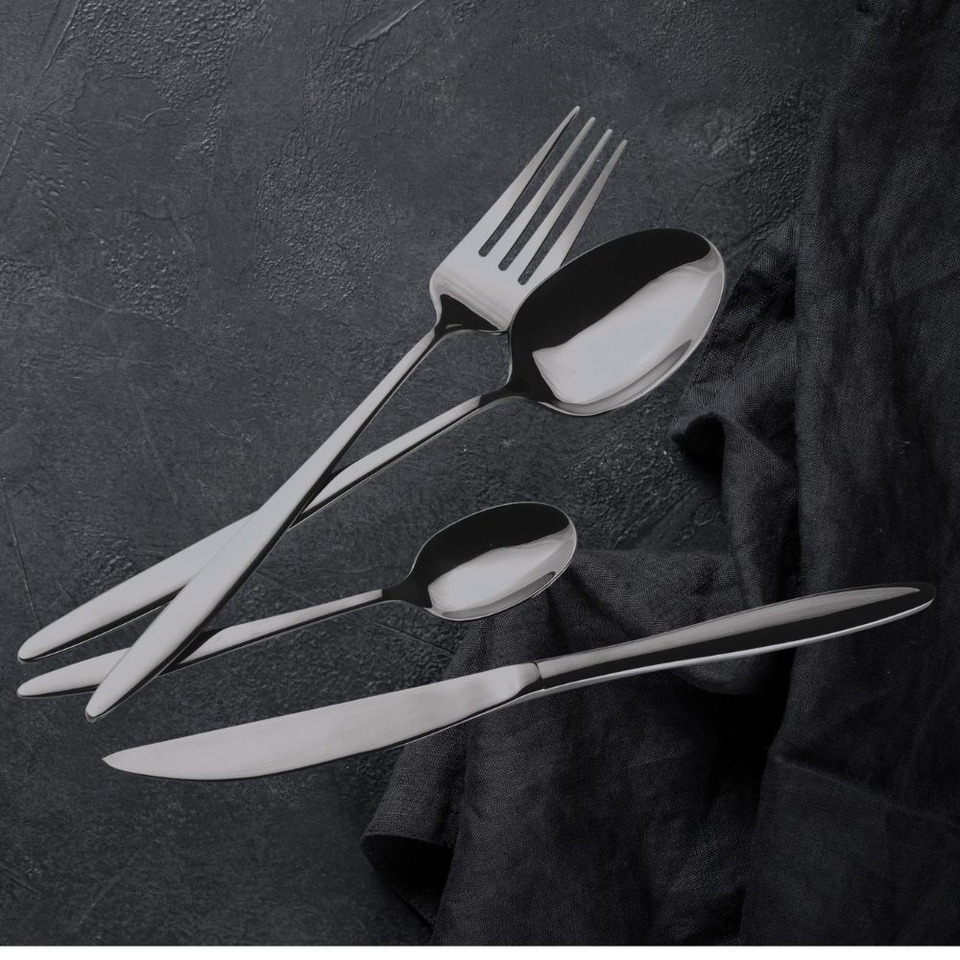 24 pcs cutlery set,Berlinger Haus BH 3063 Black silver
