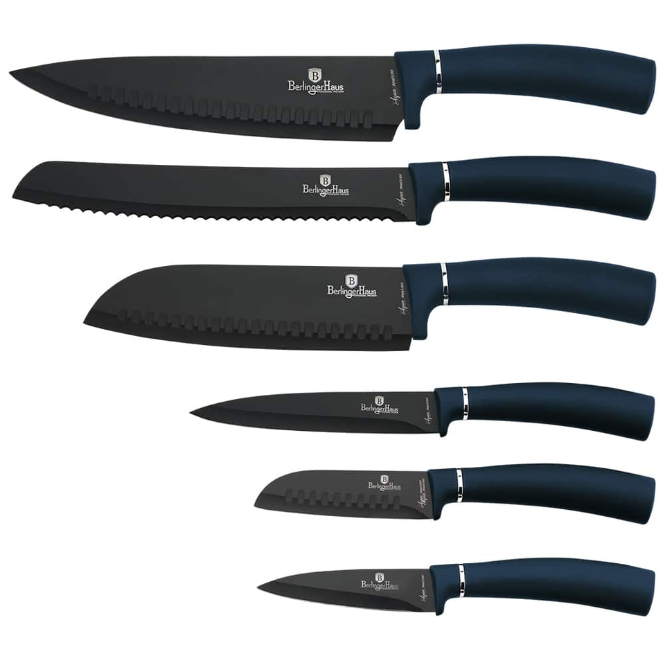 6 pcs knife set Berlinger Haus BH 2514 Aquamarine