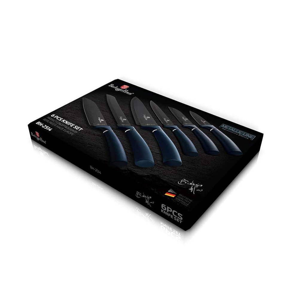 6 pcs knife set Berlinger Haus BH 2514 Aquamarine