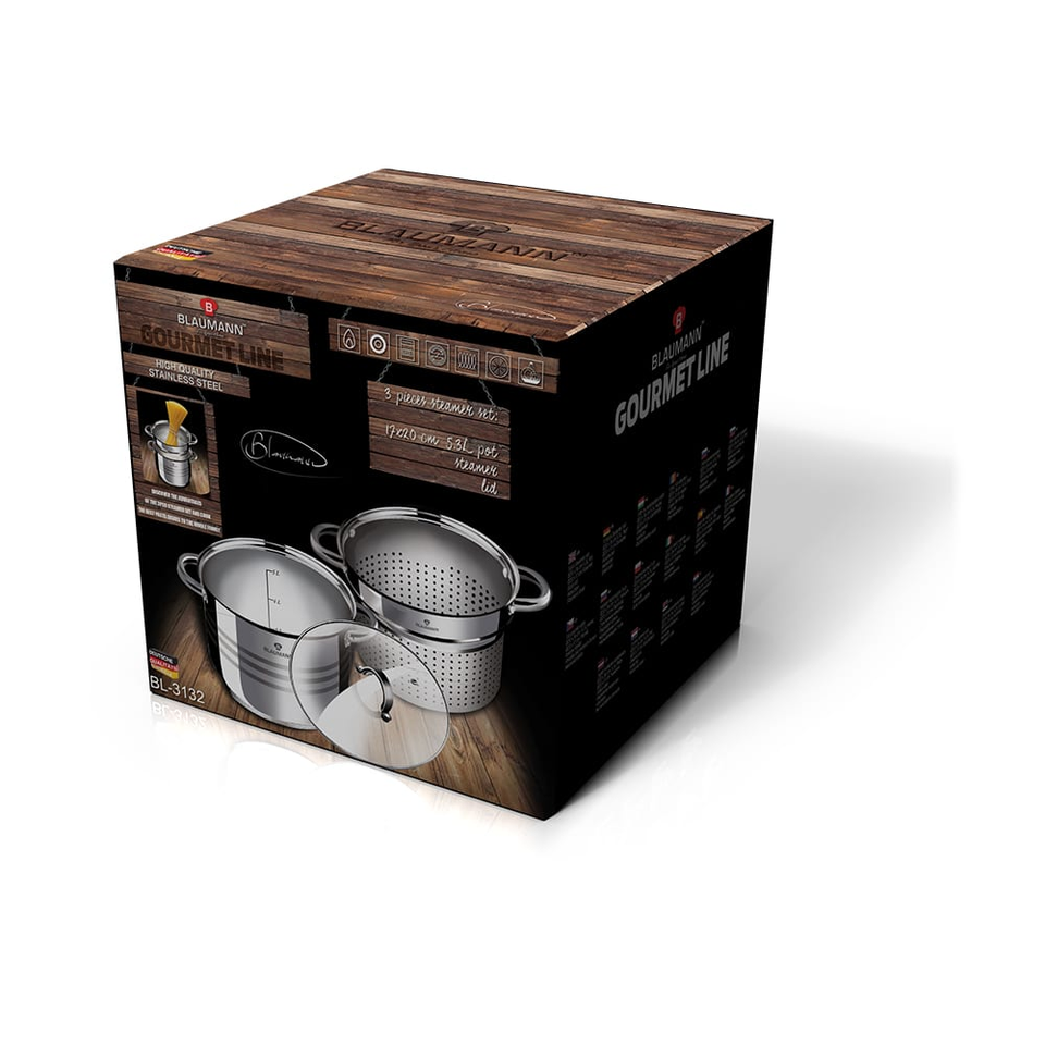 3 pcs pasta and soup pot Blaumann BL 3132