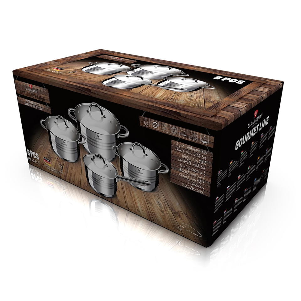 Blaumann BL 3115 8-Piece Cookware Set