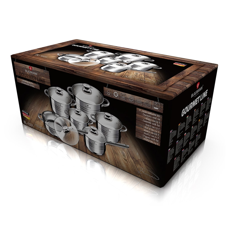 Blaumann BL 1031 12-Piece Jumbo Cookware Set