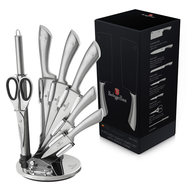 8 pcs knife set with acrylic stand Berlinger Haus BH-ST8S