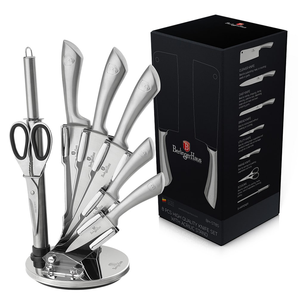 8 pcs knife set with acrylic stand Berlinger Haus BH-ST8S