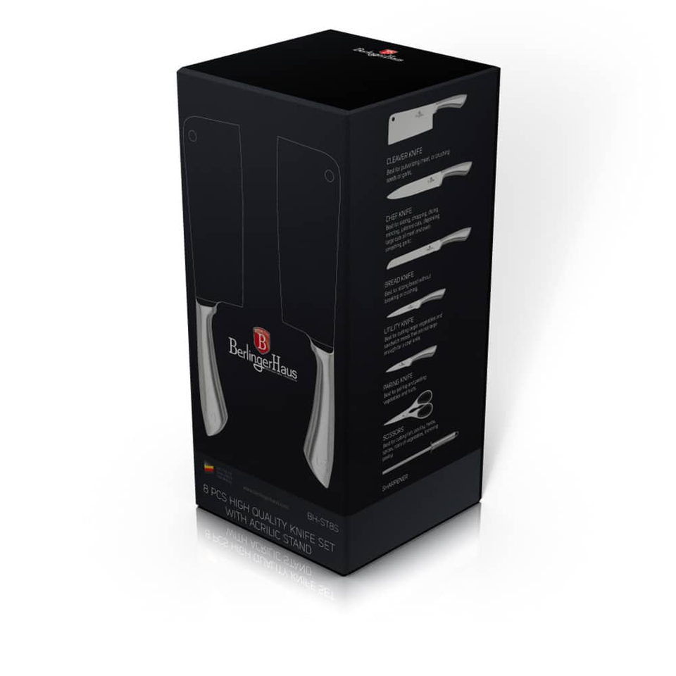 8 pcs knife set with acrylic stand Berlinger Haus BH-ST8S